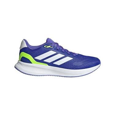 Imagem de adidas Tênis infantil unissex Runfalcon 3.0 (criança grande), Azul lúcido, branco/limão lúcido, 17