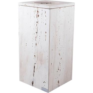 Imagem de Lixeira Com Tampa Vazada Em Mármore Travertino Romano