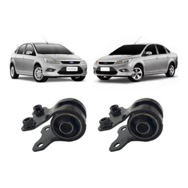 Imagem de Par Coxim Bucha Balança Dianteira Focus 2008 2009 2010 2011 - Qualykit