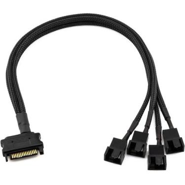 Imagem de Cabo Adaptador Sata Cooler Fan 1 Para 4 Saídas Sleevado - Alloyseed