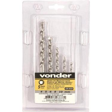 Imagem de Jogo Broca De Vídea 4-10mm Din 8039 Para Concreto Estojo Plá - Vonder