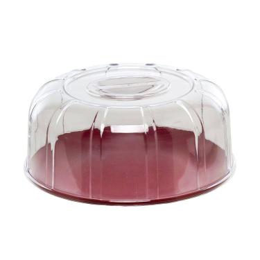 Imagem de Boleira Elegance Redonda Com Tampa 30cm Vermelha Em Policarbonato Linha Profissional Cook Vem