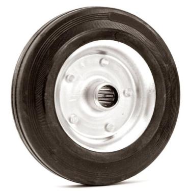 Imagem de Roda De Borracha Maciça 8" Rodizio Para Carrinho Carga 200Kg - KYE