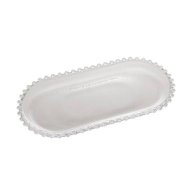 Imagem de WOLFF - Travessa Oval de Cristal 30cm x 15cm x 2cm - Linha Pearl