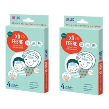 Imagem de Kit 2 Xô Febre Adesivos Compressas Refrescante Alivio bebe - Likluc
