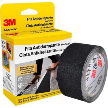 Imagem de Fita Antiderrapante Uso Geral Preto - 3M Segurança Proteção Rampas e E