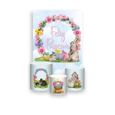 Imagem de Painel De Festa Vertical 1,50 x 2,20 + Trio De Capas Cilindro - Feliz 