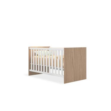 Imagem de Berço Mini Cama Americano Doce Sonho Branco/ Carvalho para Quarto Infa