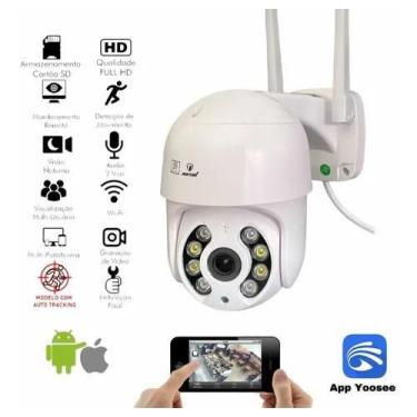 Imagem de Camera Ip Wireless Externa Prova Dágua Internet Noite Dia A8-01 - DMK