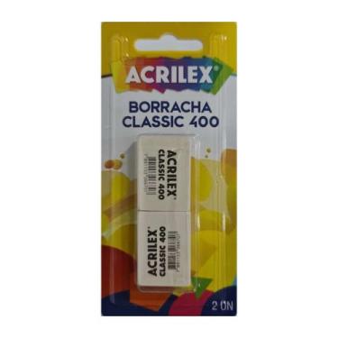 Imagem de Borracha De Apagar Classic Branca Blister com 2 Unidades - Acrilex