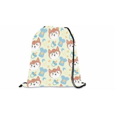 Imagem de Mochila Saco Personalizada Infantil Presente Estampa Raposa - Deluzz