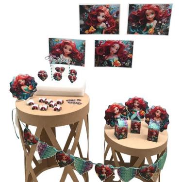 Imagem de Kit Festa Completo Fundo do Mar Sereia Ariel: Decoração, Lembraninhas 