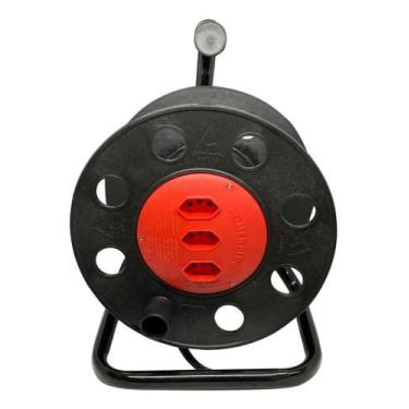 Imagem de Extensão Elétrica Carretel 3tomadas 30mts 10a Fio Pp 2x1,5mm - multicr