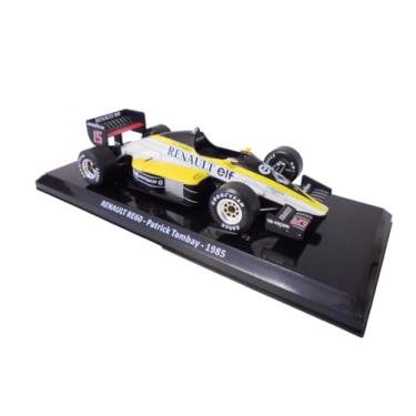 Imagem de OPO 10 - Carro Miniaturado Fórmula 1 Compatível com Renault RE60 Patrick Tambay 1985 - 1/24 - Metal - Hobby Pre-built Model Vehicles - Indoor - Sem Pilhas - Carrocinha - Inclui: Carro de Metal 1/24
