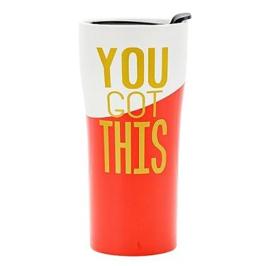 Imagem de Boston Warehouse You Got This – Copo de viagem de parede dupla de porcelana de 445 ml com tampa
