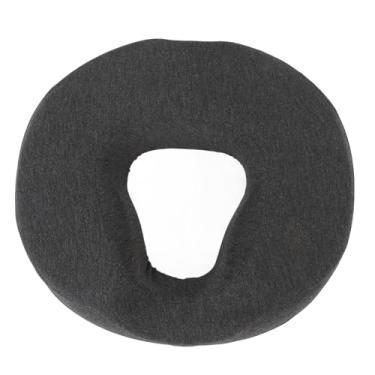 Imagem de Almofada de Assento de Rosquinha, Almofada de Espuma de Memória, Formato Em U Portátil para Conforto do Cóccix Com Capa Lavável, Leve para Escritório, Viagens (Cinza Escuro)