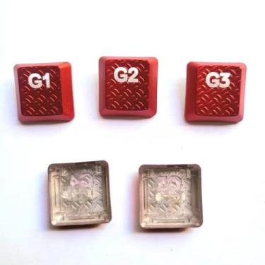 Imagem de Teclas retroiluminadas G1 G2 G3 G4 G5 substituições para teclado mecânico gamer Logitech G813/G815/G913/G915 TKL RGB