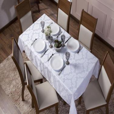 Imagem de Toalha de Mesa Luxo Tecido Jacquard  06 Lugares 1,35x2,20 Retangular -