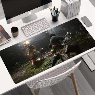 Imagem de Black Myth Wukong Game Mouse Pad – Tapete de mouse grande antiderrapante para jogos com bordas costuradas, tapete de mesa para laptop, computador e PC – almofada de pulso para jogadores, escritório e