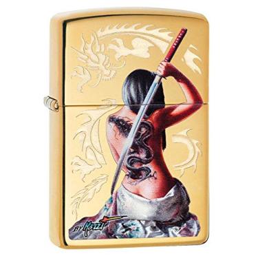 Imagem de Isqueiros de dragão da Zippo, Latão, High Polish Brass