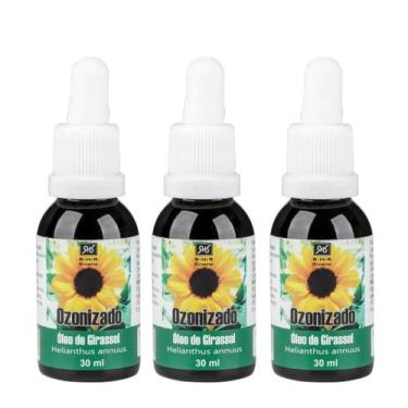 Imagem de Kit 3 Óleos de Girassol Ozonizado 30ml - 100% Puro - RHR COSMÉTICOS