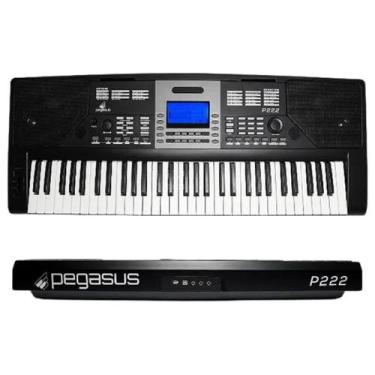 Imagem de Teclado Sintetizador Pegasus P222 com Ritmos Brasileiros e 61 Teclas