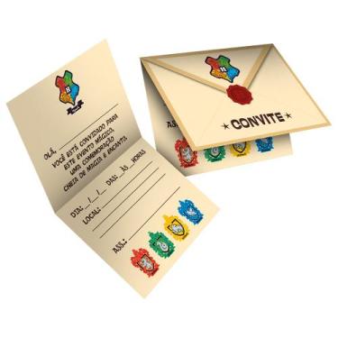 Imagem de Convite de Aniversário Harry Potter Kids - 8 Unidades - Festcolor
