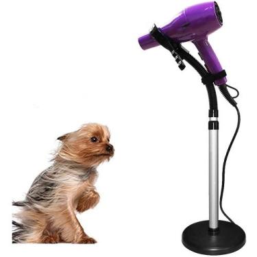 Imagem de Suporte Secador Pet Shop Cachorro Gato Bancada Chao Flexivel Ajustavel