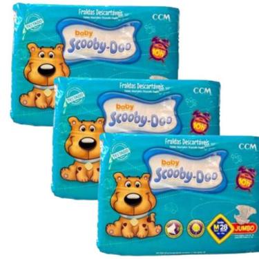 Imagem de Kit 3 PCT Fralda Descartável Scooby Doo Jumbo Todos Os Tamanho-(P)(M)(