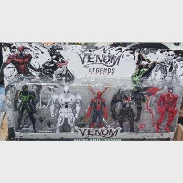 Imagem de Brinquedo Infantil Kit 5 Bonecos Homem Aranha e Inimigos Venom. - toys
