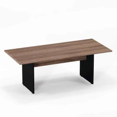 Imagem de Mesa Reunião Pé Painel P25 Pandin 2,6 M Walnut e Preto