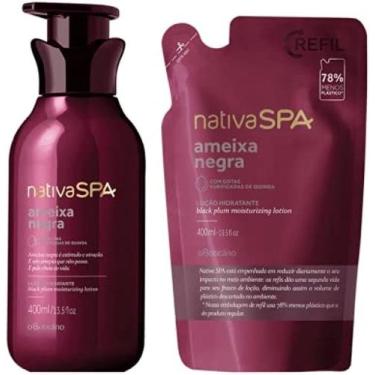 Imagem de Combo loção Hidratante Ameixa Negra 400ml + Refil 400ml - O BOTICARIO,