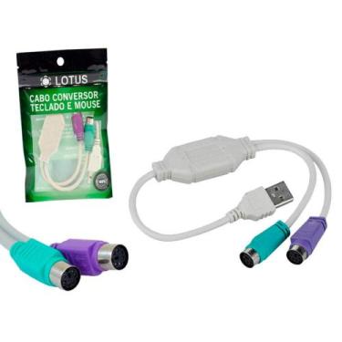 Imagem de Conversor USB para Mouse e Teclado PS2 2.0 30CM Conversor USB para Mou