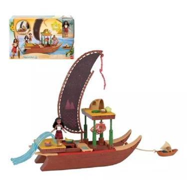 Imagem de Moana Disney Filme 2 –  Barco De Aventuras 40 Cm C/ Mini Boneca Moana e Heihei C/ Acess...