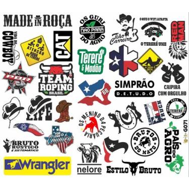 Imagem de 1 Cartela de Adesivos - Country - 32 Adesivos - G071 - 3M