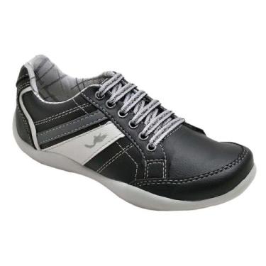 Imagem de Sapatenis Infantil Masculino Tenis Casual com Cadarço - RM, Preto, 25