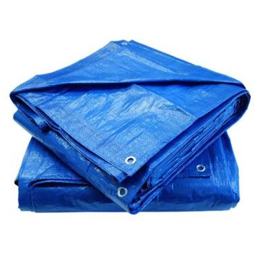 Imagem de Lona Barraca Feira Azul de 300 Micras Impermeável 16x6 - Lonas America