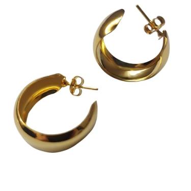 Imagem de Brincos de Argola Folheados a Ouro 18k