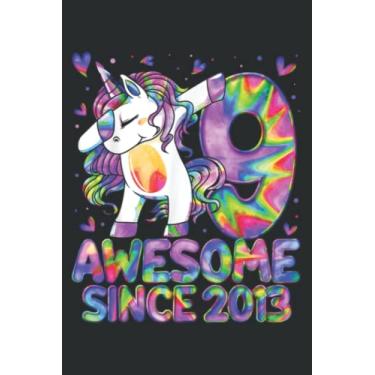 Imagem de 9Th Birthday Colorful Tie Dye 9 Year Old Girls Gifts Meme: Lined Notebook: 6" x 9", 100 Pages, Notebook Journal For Lady, Girls And Women. Perfect Possum Blank Lined Notebook Journal Gift Ideas.