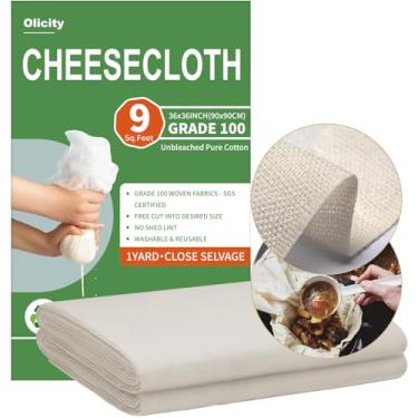 Imagem de Olicity Gaze, grau 100, 9 metros quadrados, pano de queijo reutilizável panos de queijo ultrafinos para coar, pano de musselina cru para cozinhar, regar peru e aves, decorações de Halloween - 1 jarda
