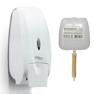 Imagem de Saboneteira p/Sabonete Líquido Álcool Gel Refil Reservatório 800ml Velox Premisse