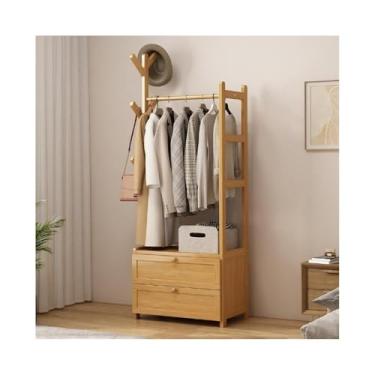 Imagem de Cabideiro de chão com gaveta de armazenamento, cabideiro doméstico para pendurar no quarto, guarda-roupa, guarda-roupa, cabideiro, chão, cor original, pequena