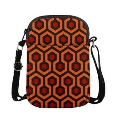 Imagem de MAOFAED Presente inspirado em filmes de terror, bolsa tiracolo brilhante Overlook Hotel, lembrancinha de festa de Halloween, Redcb brilhante