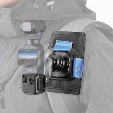 Imagem de KOQEIEY Suporte de mochila para Osmo Pocket 3, suporte de alça de ombro com borda estendida compatível com câmera DJI Osmo Pocket 3, Osmo Pocket 3, acessórios para caminhadas, ciclismo, esqui