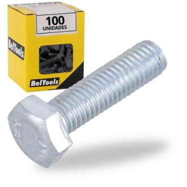 Imagem de 100 Parafuso Aço Carbono 8x30mm Sextavada s/ Fenda Belenus - LEROY