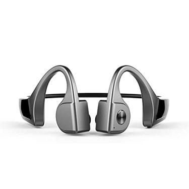 Imagem de HHWKSJ Fones de ouvido esportivos sem fio à prova de sudorese de condução óssea com fone de ouvido em ouvido aberta do microfone para corrida/corrida, academia