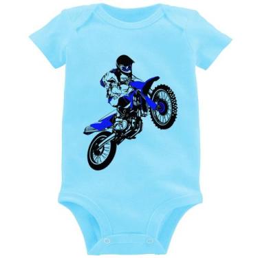 Imagem de Body Bebê Motocross Jump Azul - Foca na Moda, Azul bebê, G