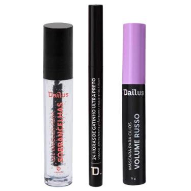 Imagem de Dailus Kit - Caneta Delineadora + Máscara de Cílios + Gel Incolor para