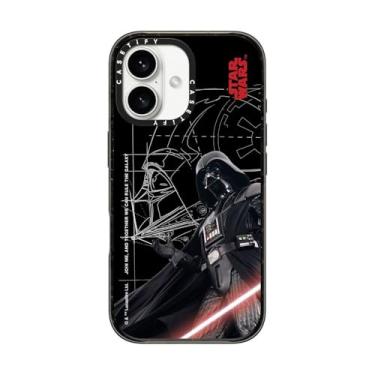 Imagem de CASETiFY Capa Impact para iPhone 16 [Star Wars Co-Lab / Proteção contra quedas de 2,5 metros/Magsafe] - Lorde Sith Darth Vader - Preto transparente