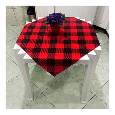 Imagem de Toalha De Mesa Tnt XADREZ XADREZAO PRETO E VERMELHO 70x70 20 Uni
